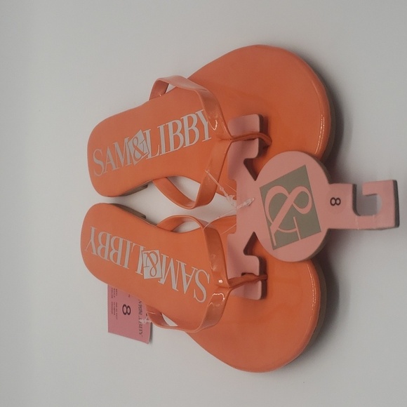 2109- Sam & Libby Women's Sandals Size 8 Orange Color NWT - Picture 3 of 9